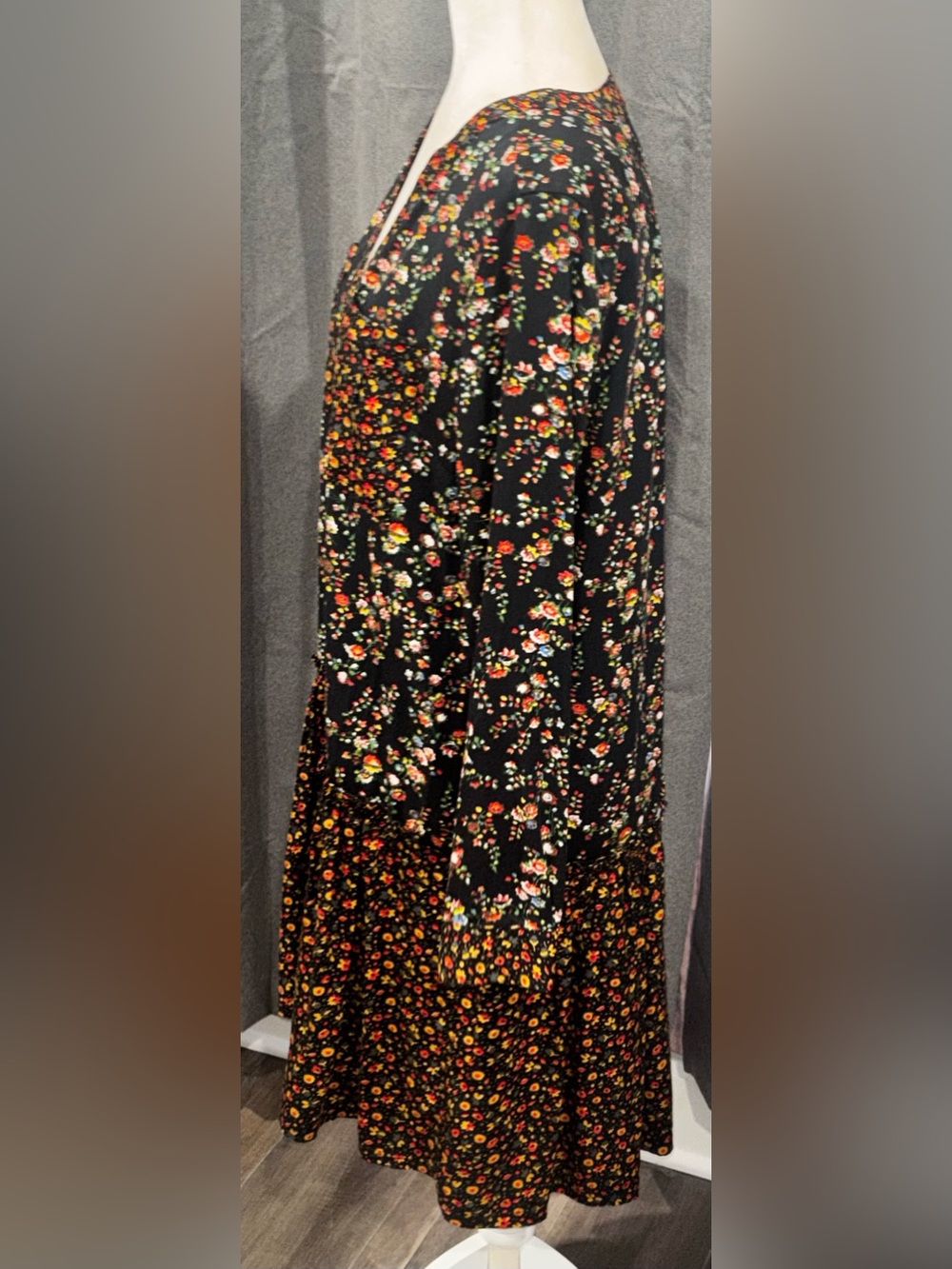 NWT Anthropologie Maeve Marlie Button Front Floral Tunic Dress Bohemian Size 4 - Picture 4 of 11